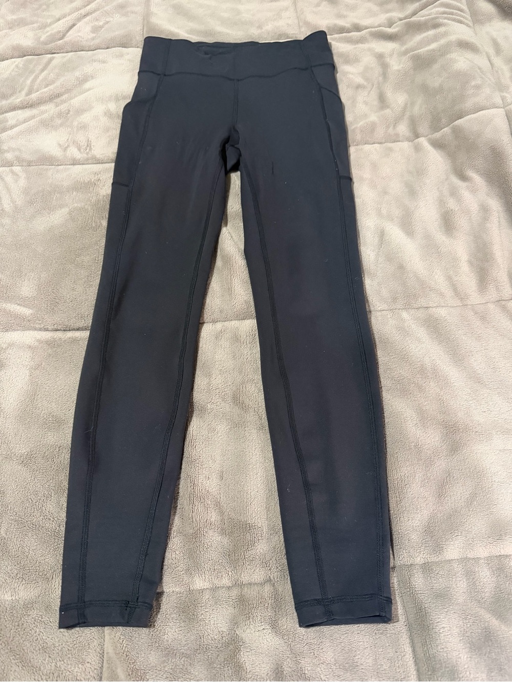 lululemon athletica Black Performance Leggings with Stitch Detail